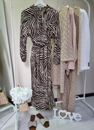 Платье макси в принт зебра 🦓 h&m2 фото