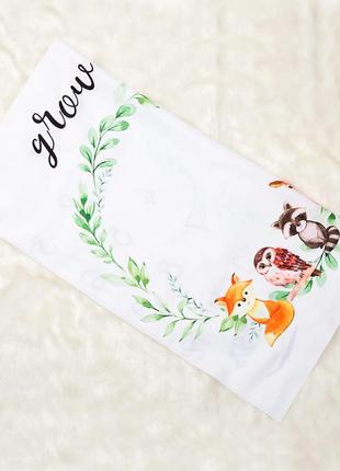 Фотопеленка для первых фотосессий малыша. фотофон для новорожденного лесные жители