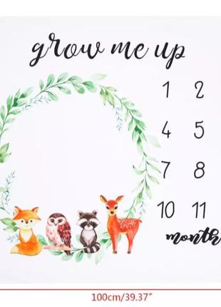 Фотопеленка для первых фотосессий малыша. фотофон для новорожденного лесные жители