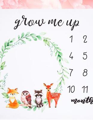 Фотопеленка для первых фотосессий малыша. фотофон для новорожденного лесные жители