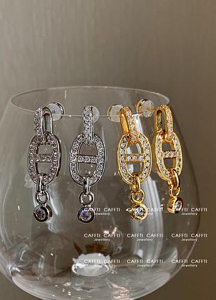 Сережки в стилі hermes 7