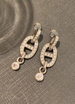 Сережки в стилі hermes 2