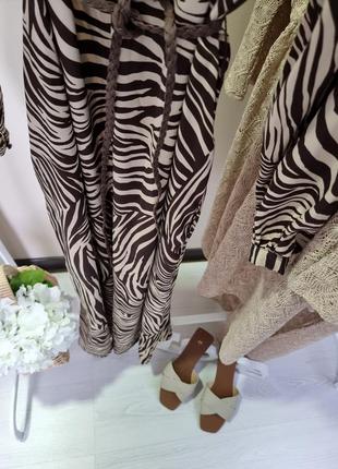 Платье макси в принт зебра 🦓 h&m8 фото
