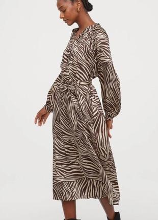 Платье макси в принт зебра 🦓 h&amp;m3 фото