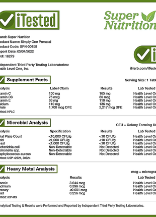 Super nutrition, simply one, пренатальні мультивітаміни потрійної дії, 30 таблеток5 фото