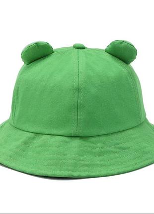 Хлопковая летняя детская подростковая взрослая панама шляпа шапка лягушенок лягушка жабка3 фото