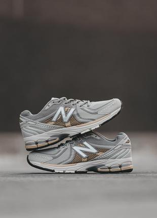 Мужские легкие кроссовки new balance 860v2 серые стильные 40, 41, 42, 43, 44, 451 фото