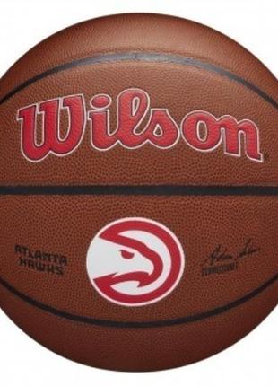 Мяч баскетбольный wilson nba team alliance bskt atl hawks размер 7 amber (wtb3100xbatl)