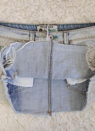 Стильная джинсовая мини юбка terranova, р.s5 фото