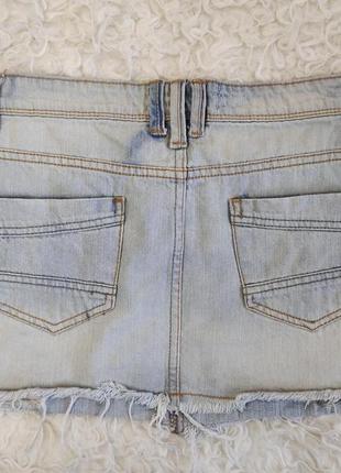 Стильная джинсовая мини юбка terranova, р.s6 фото