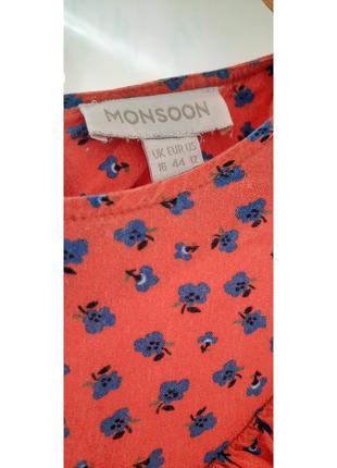 Довга сукня ярусна у квітковий принт6 фото