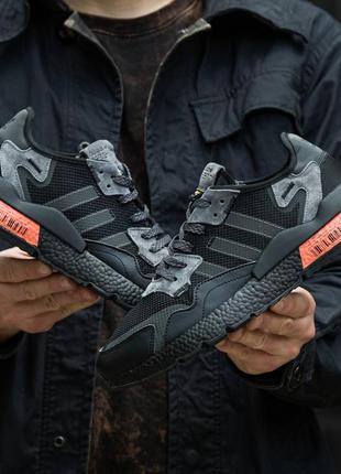 Кроссовки adidas nite jogger boost core black x cordura3 фото