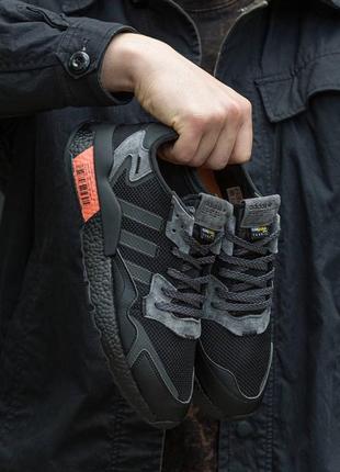 Кроссовки adidas nite jogger boost core black x cordura4 фото