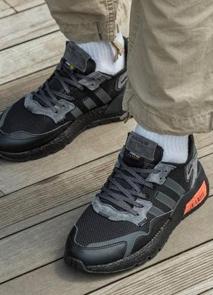 Кроссовки adidas nite jogger boost core black x cordura7 фото