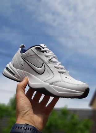 Кроссовки мужские nike air monarch белые синие / кросівки чоловічі найк аир монарх сині кроссы3 фото