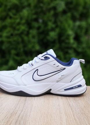 Кроссовки мужские nike air monarch белые синие / кросівки чоловічі найк аир монарх сині кроссы6 фото