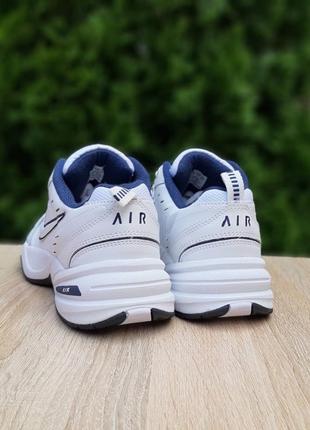 Кроссовки мужские nike air monarch белые синие / кросівки чоловічі найк аир монарх сині кроссы9 фото