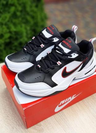 Кроссовки мужские nike air monarch белые черные / кросівки чоловічі найк аир монарх білі кроссы