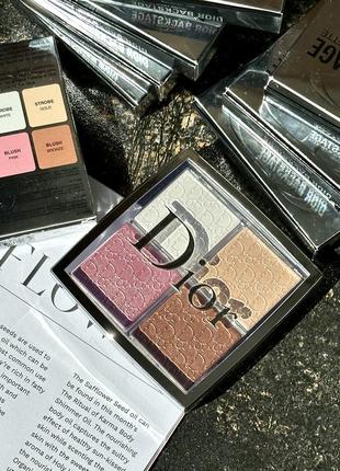 Палитра хайлайтеров dior backstage glow face palette - 001 universal3 фото