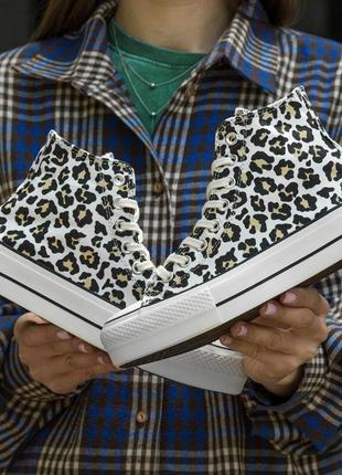 Кроссовки converse chuck taylor all star lift hi leopard4 фото