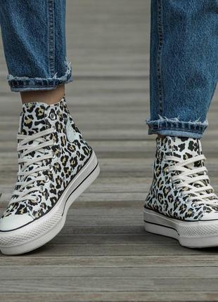 Кроссовки converse chuck taylor all star lift hi leopard10 фото