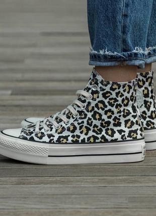 Кроссовки converse chuck taylor all star lift hi leopard9 фото