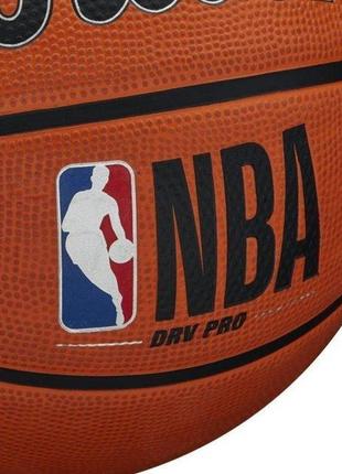 Мяч баскетбольный wilson nba drv pro bskt размер 7 резиновый для игры на улице (wtb9100xb07)7 фото