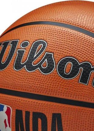 Мяч баскетбольный wilson nba drv pro bskt размер 7 резиновый для игры на улице (wtb9100xb07)5 фото