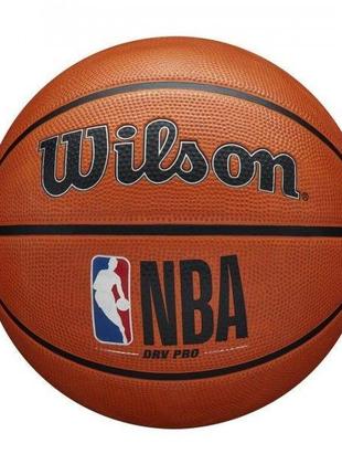 Мяч баскетбольный wilson nba drv pro bskt размер 7 резиновый для игры на улице (wtb9100xb07)