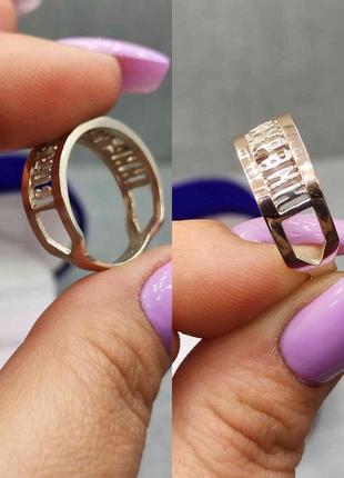 Серебряная кольца с золотыми пластинами спаси и сохраны на русском языке4 фото
