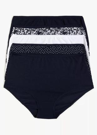 Набор женских трусов 5 штук marks & spencer хлопок р-р 12,14,16,18,20,22,24,26 full briefs трусы