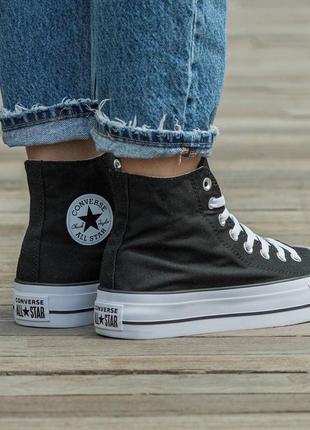 Кроссовки converse chuck taylor all star lift hi black8 фото