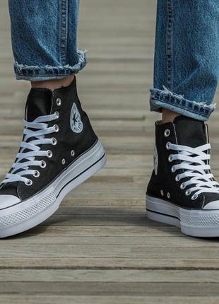 Кроссовки converse chuck taylor all star lift hi black10 фото