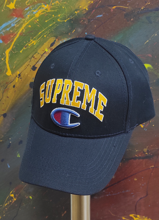 Champion кепка в двух цветах блайзер чемпион х суприм черная синяя тренд supreme