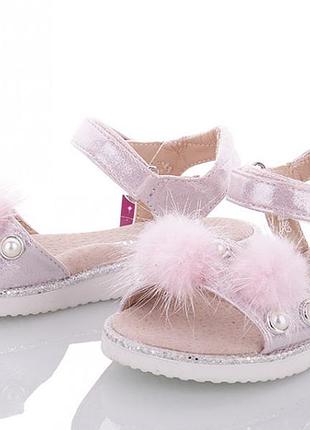 Рожеві босоніжки на дівчинку 35 з пушком