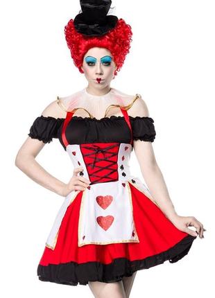 Червовая карточная королева сердец арлекин платье карнавальное секси