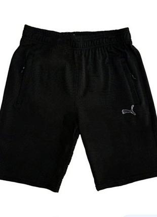 Чоловічі шорти чорні пума,найк, трикотаж p.42-523 фото