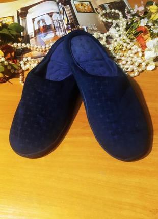 Мега-классные мягкие удобные мужские домашние тапки велюровые новинки isotoner 45-46...