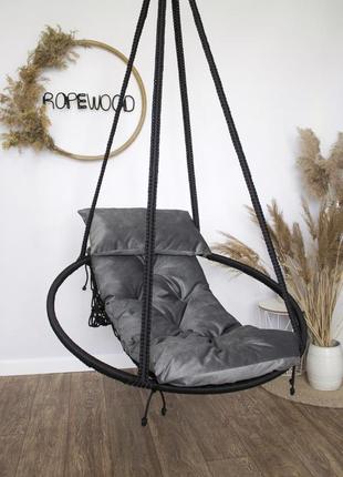 Подвесное макраме кресло качель в стиле лофт