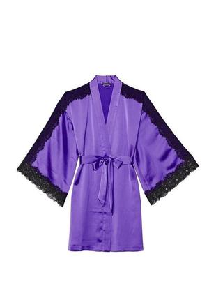Фиолетовый сатиновый халат victoria’s secret7 фото