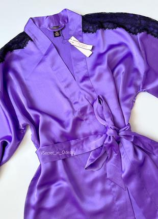 Фиолетовый сатиновый халат victoria’s secret4 фото