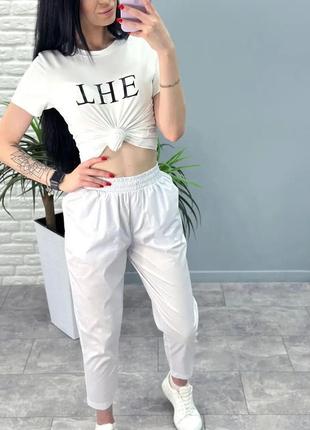 Літні жіночі штани вільного фасону короткі фісташкові "hunter"6 фото