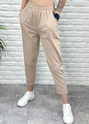 Літні жіночі штани вільного фасону короткі фісташкові "hunter"7 фото
