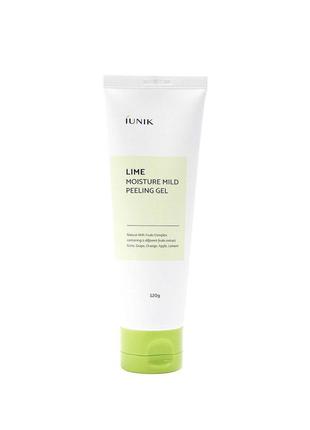 Зволожуючий пілінг-гель з лаймом iunik lime moisture mild peeling gel 120 мл