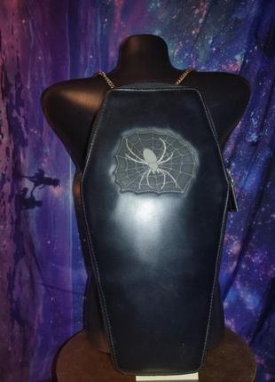 Готический ведьмский рюкзак труна 764 с пауком roebuck1 фото