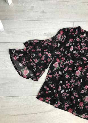 Шифонова блуза у квітковий принт warehouse2 фото