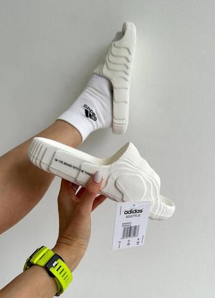 Чоловічі шльопанці adidas adilette slides white / smb