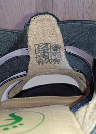 Удобные босоножки, женские сандалии с кожаными стельками, черные с бежевым, р. 3610 фото