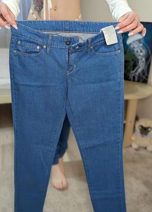 ❤️нові! levis 🔥100% котонові джинси базові скіні класичні темно-сині штани для дуже худих!😱👖4 фото