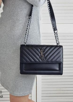 Женский стильный каркасный клатч, сумка хорошо держит форму кросс боди черная7 фото